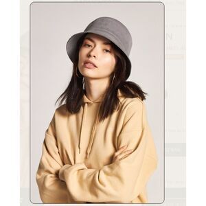 NWT Brixton Essex Bucket Hat in Aluminum 100% Wool Felt Size Small